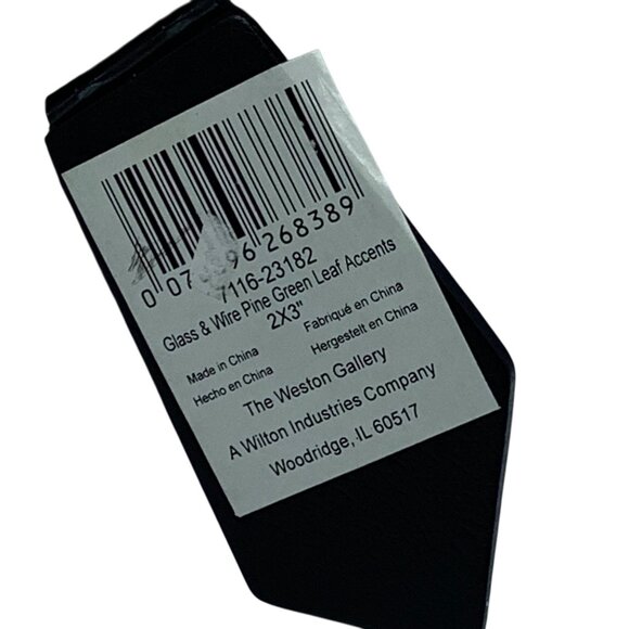 Vintage Lead Glass Pressed Flower Small Frame 2x3" Photo Green Leaf Accents 5x4" - Picture 2 of 5